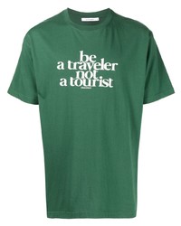 T-shirt girocollo stampata verde scuro di Liberaiders