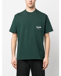T-shirt girocollo stampata verde scuro di Palmes