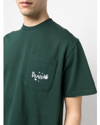T-shirt girocollo stampata verde scuro di Palmes