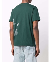 T-shirt girocollo stampata verde scuro di MAISON KITSUNÉ