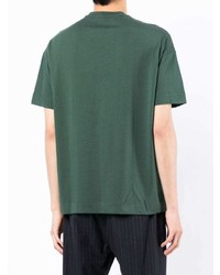 T-shirt girocollo stampata verde scuro di Emporio Armani
