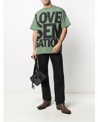 T-shirt girocollo stampata verde scuro di Honey Fucking Dijon