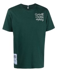 T-shirt girocollo stampata verde scuro di McQ