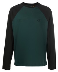 T-shirt girocollo stampata verde scuro di Moncler