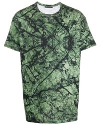 T-shirt girocollo stampata verde scuro di Mr & Mrs Italy