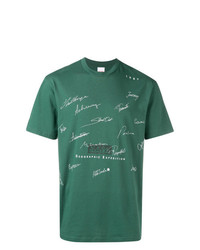 T-shirt girocollo stampata verde scuro di Napa Silver