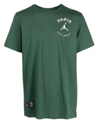 T-shirt girocollo stampata verde scuro di Nike