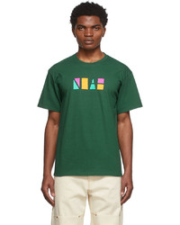 T-shirt girocollo stampata verde scuro di Noah