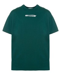T-shirt girocollo stampata verde scuro di Off-White