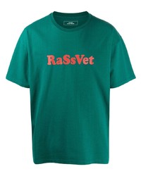 T-shirt girocollo stampata verde scuro di PACCBET