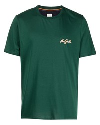 T-shirt girocollo stampata verde scuro di Paul Smith