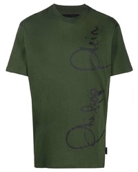 T-shirt girocollo stampata verde scuro di Philipp Plein