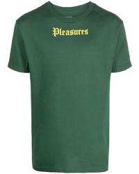T-shirt girocollo stampata verde scuro di Pleasures
