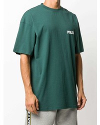 T-shirt girocollo stampata verde scuro di Vetements