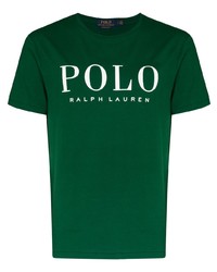 T-shirt girocollo stampata verde scuro di Polo Ralph Lauren