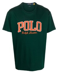 T-shirt girocollo stampata verde scuro di Polo Ralph Lauren