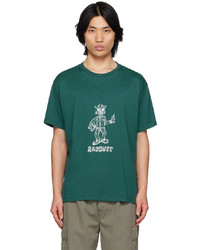 T-shirt girocollo stampata verde scuro di Rassvet
