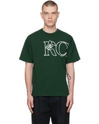 T-shirt girocollo stampata verde scuro di Reese Cooper® 
