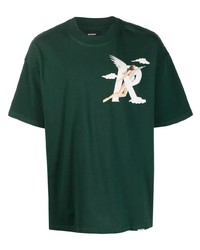 T-shirt girocollo stampata verde scuro di Represent