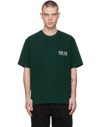 T-shirt girocollo stampata verde scuro di Solid Homme