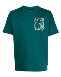 T-shirt girocollo stampata verde scuro di SPORT b. by agnès b.