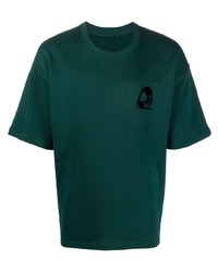 T-shirt girocollo stampata verde scuro di Styland