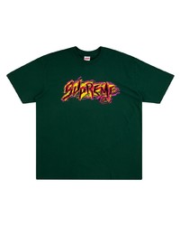 T-shirt girocollo stampata verde scuro di Supreme