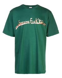 T-shirt girocollo stampata verde scuro di Supreme