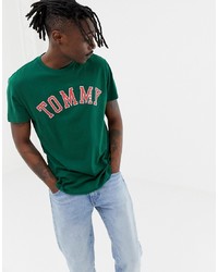 T-shirt girocollo stampata verde scuro di Tommy Jeans