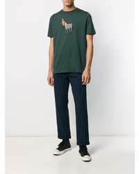 T-shirt girocollo stampata verde scuro di PS Paul Smith