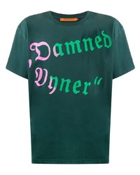 T-shirt girocollo stampata verde scuro di Vyner Articles