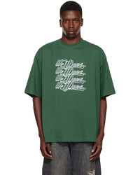 T-shirt girocollo stampata verde scuro di We11done