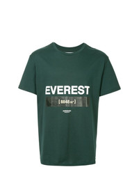 T-shirt girocollo stampata verde scuro di Yoshiokubo