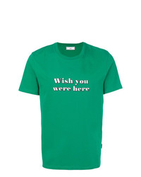 T-shirt girocollo stampata verde di AMI Alexandre Mattiussi