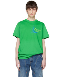 T-shirt girocollo stampata verde di Andersson Bell