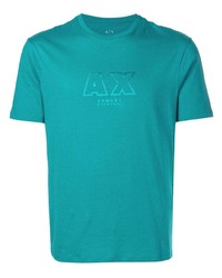 T-shirt girocollo stampata verde di Armani Exchange