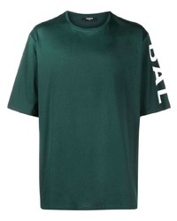 T-shirt girocollo stampata verde di Balmain