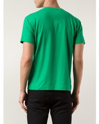 T-shirt girocollo stampata verde di Comme Des Garcons Play