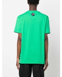 T-shirt girocollo stampata verde di Plein Sport