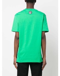 T-shirt girocollo stampata verde di Plein Sport
