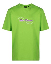 T-shirt girocollo stampata verde di Daily Paper