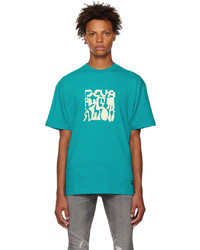 T-shirt girocollo stampata verde di DEVÁ STATES