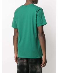 T-shirt girocollo stampata verde di Stussy