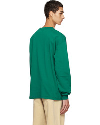 T-shirt girocollo stampata verde di Drôle De Monsieur