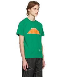 T-shirt girocollo stampata verde di Jacquemus