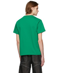 T-shirt girocollo stampata verde di Jacquemus