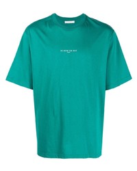 T-shirt girocollo stampata verde di Ih Nom Uh Nit