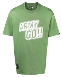 T-shirt girocollo stampata verde di Izzue
