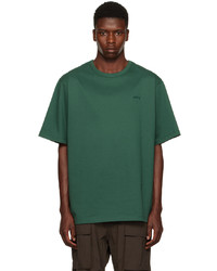 T-shirt girocollo stampata verde di Juun.J