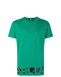 T-shirt girocollo stampata verde di Karl Lagerfeld